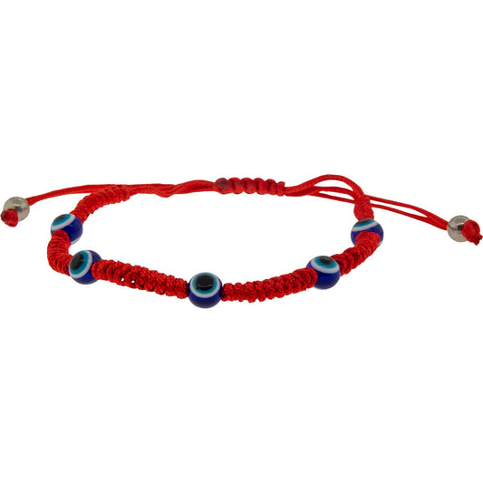 Adjustable Evil Eye Bracelet (Red)