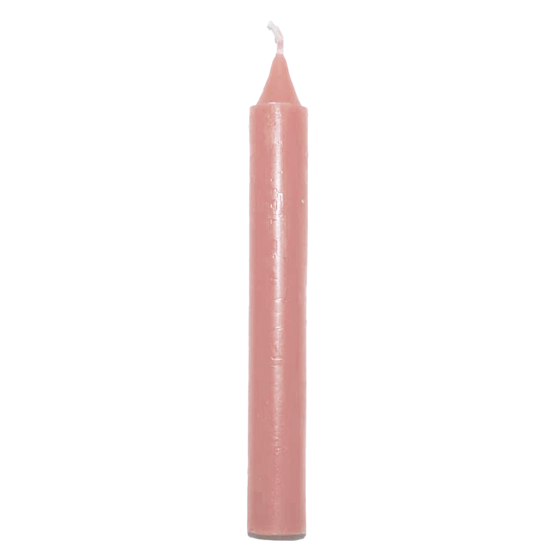 Pink 6" taper candle