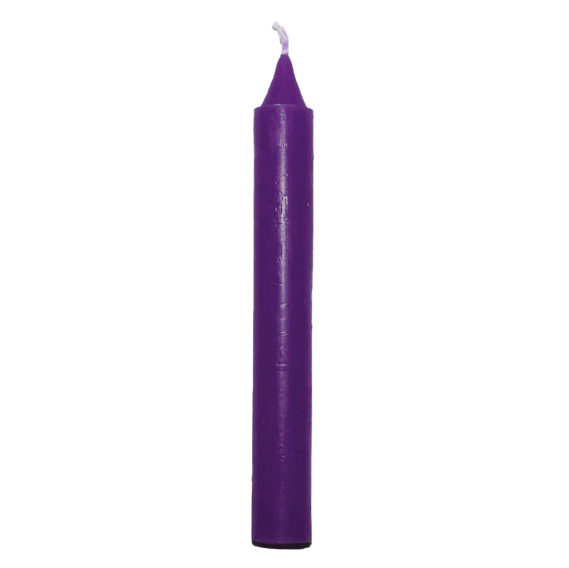 Purple 6" taper candle