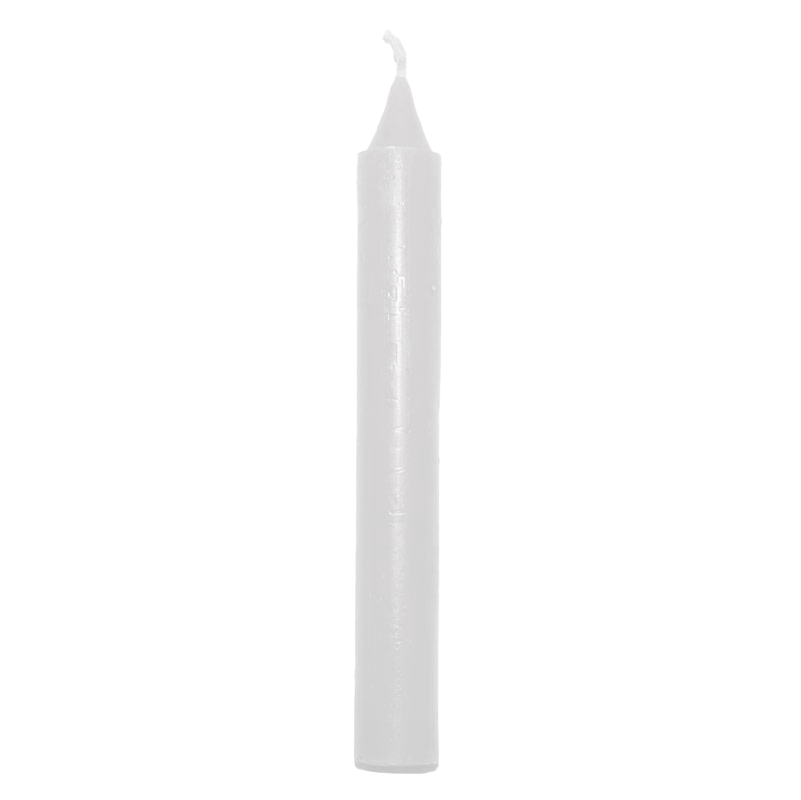 White 6" taper candle