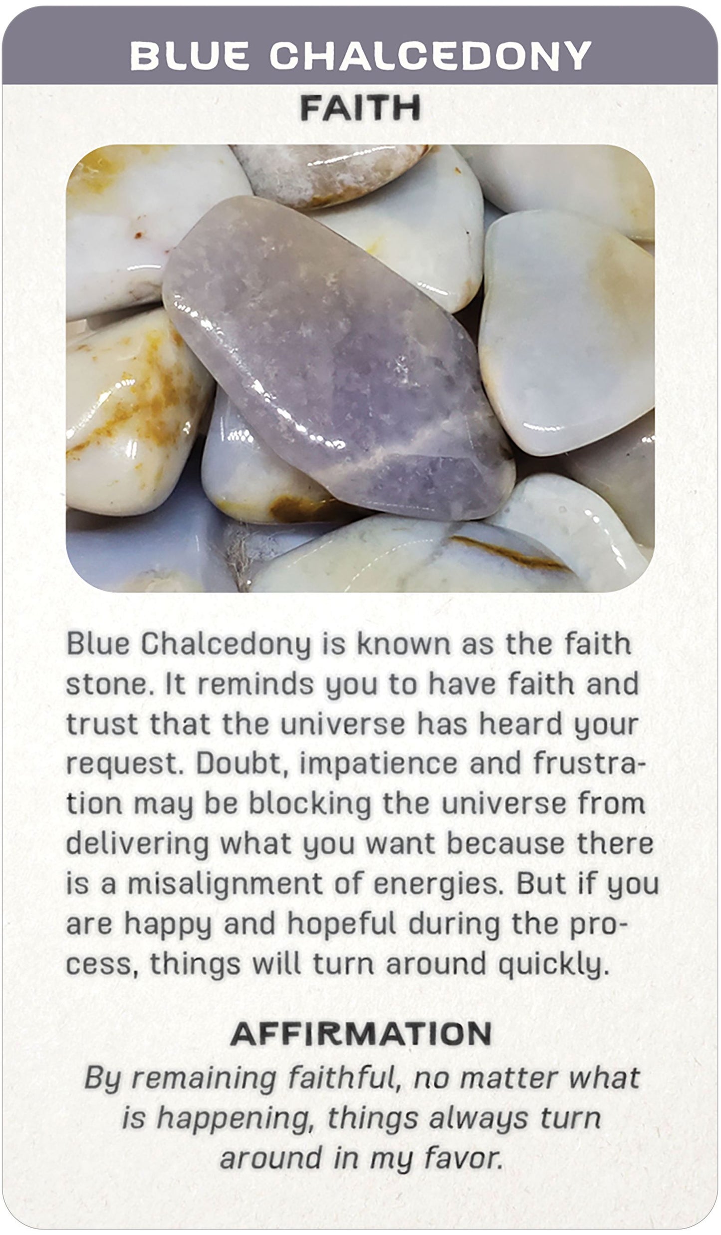 blue chalcedony card