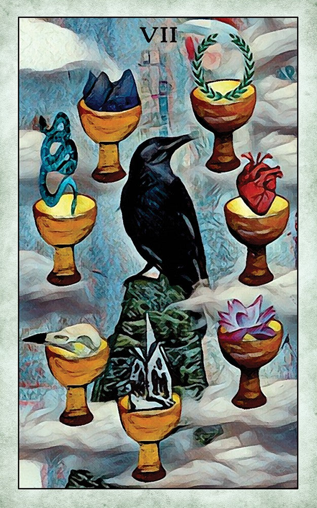Seven of Cups card