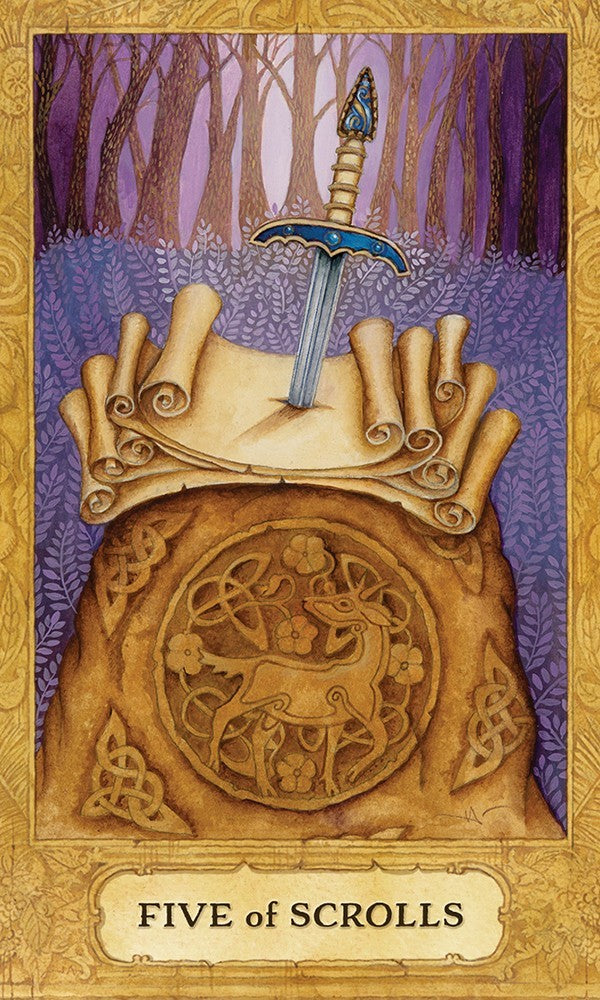 Five of Scrolls card