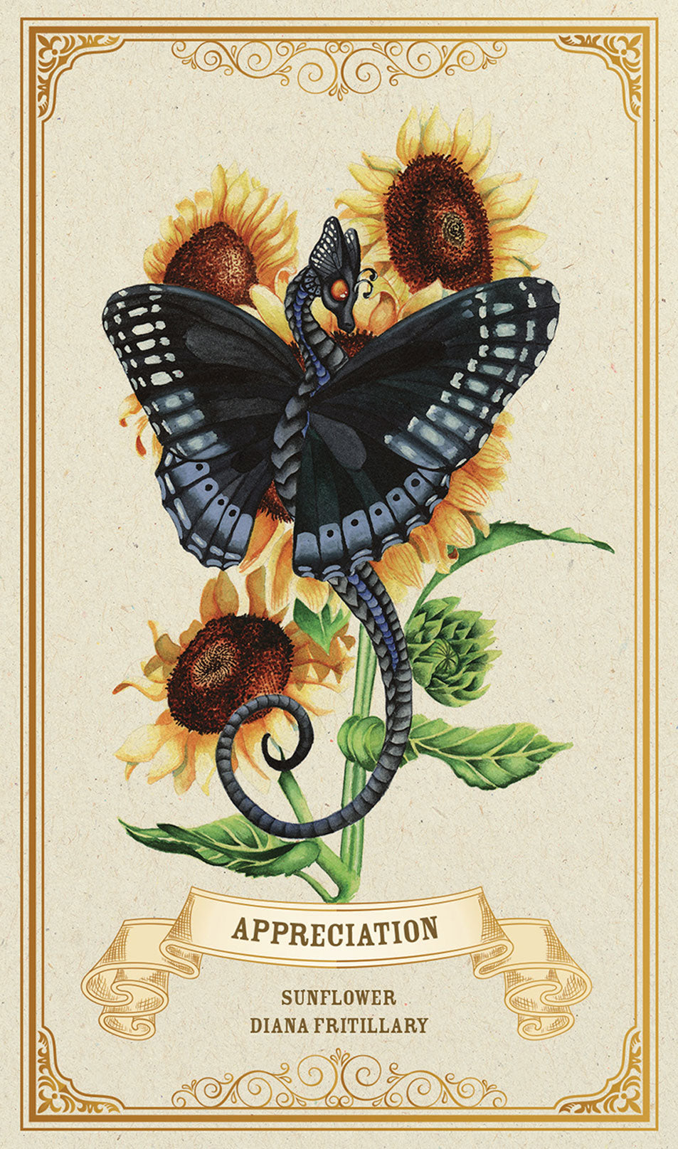 Appreciation (Sunflower, Diana Fritillary) card