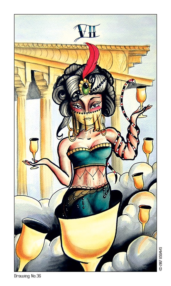 Seven of Cups card