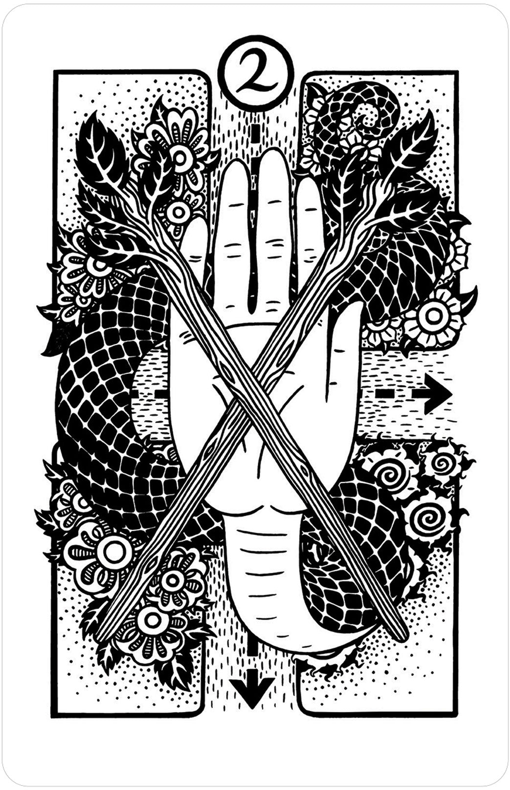 2 of wands card