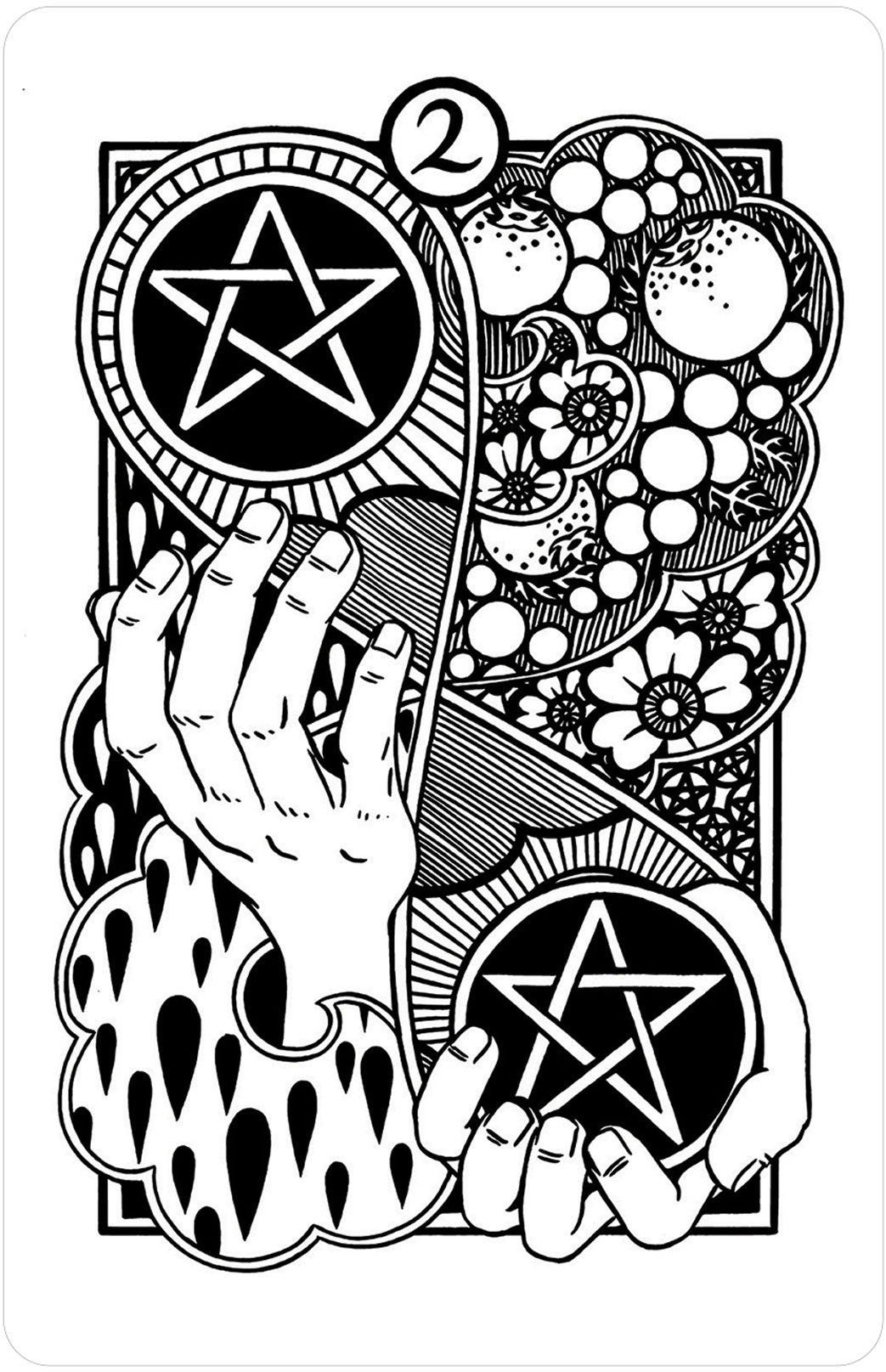 2 of pentacles card