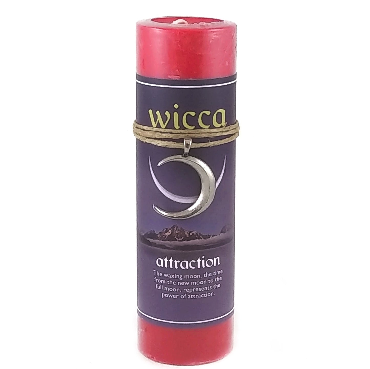 Wicca Scented Candle - Attraction with Pewter Pendant