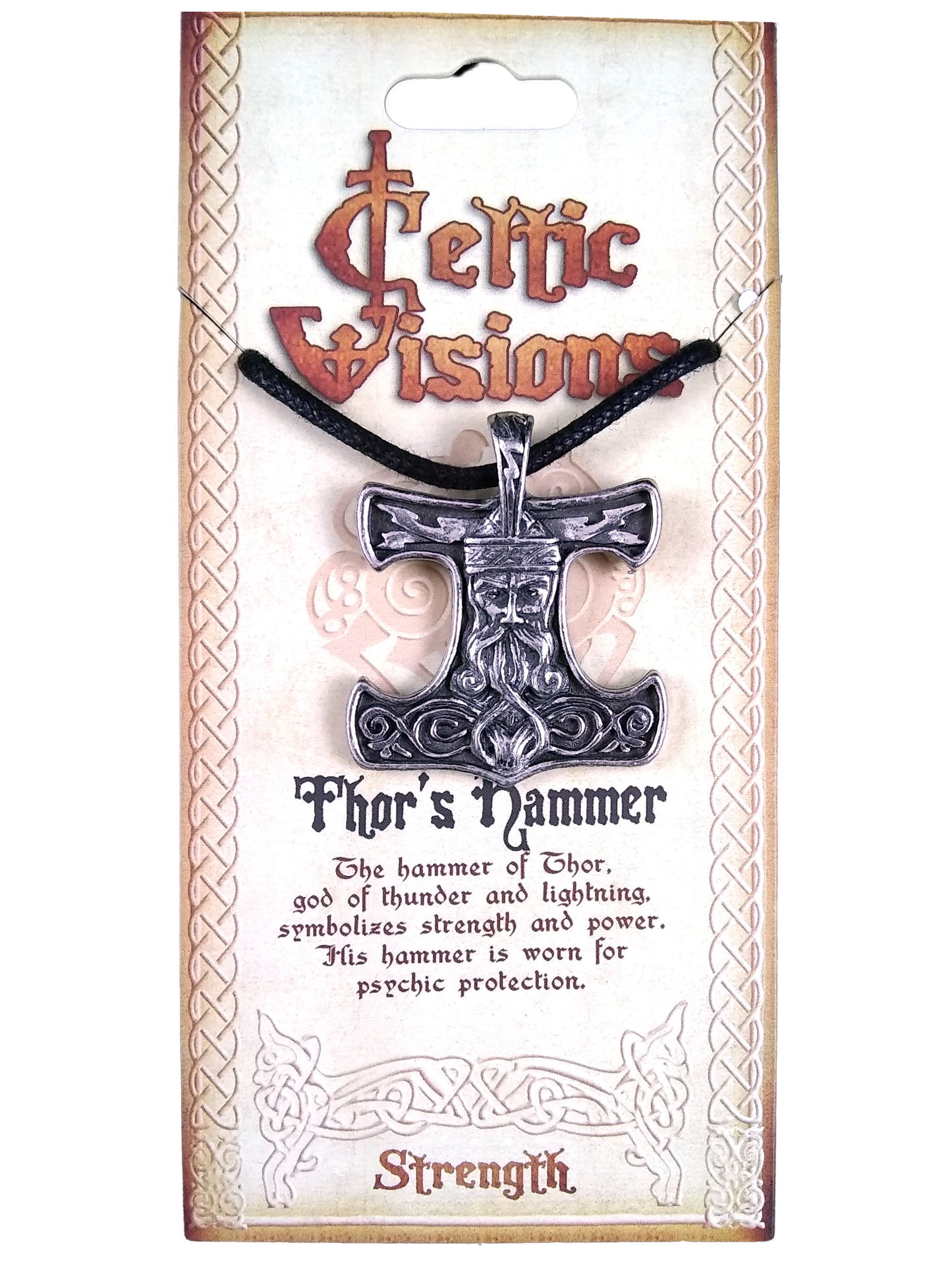 thors hammer pewter necklace