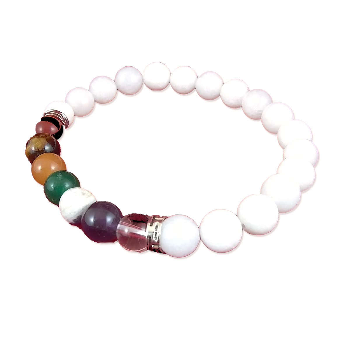 chakra bracelet with white stone