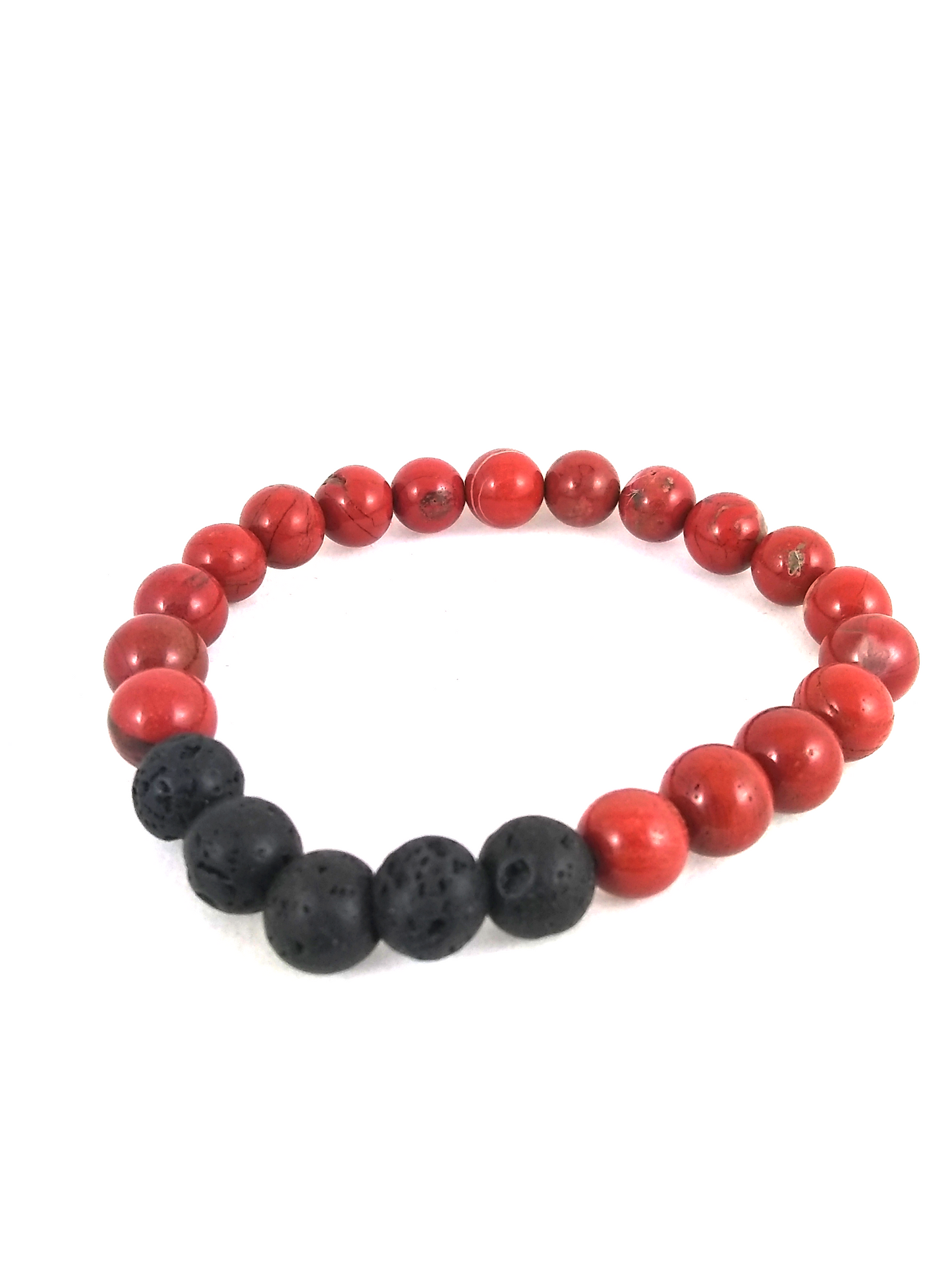 red jasper and lava bracelet
