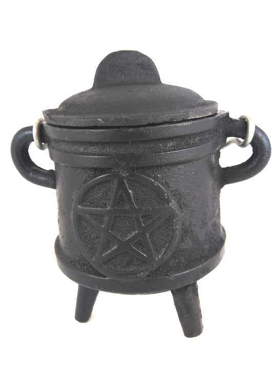 pentagram cast iron cauldron