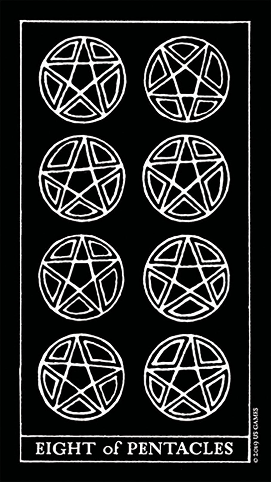 eight of pentacles card