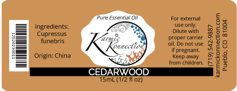 100% pure essential oil cedarwood cupressus funebris 1/2 oz