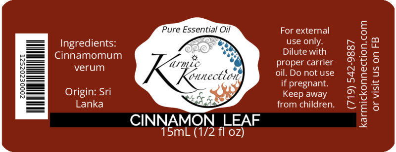 100% pure essential oil cinnamon leaf 1/2 oz