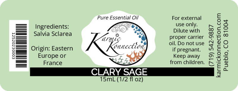 100% essential oil clary sage 1/2 oz
