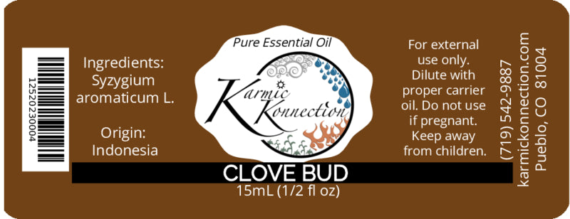 100%  pure essential oil clove bud 1/2 oz