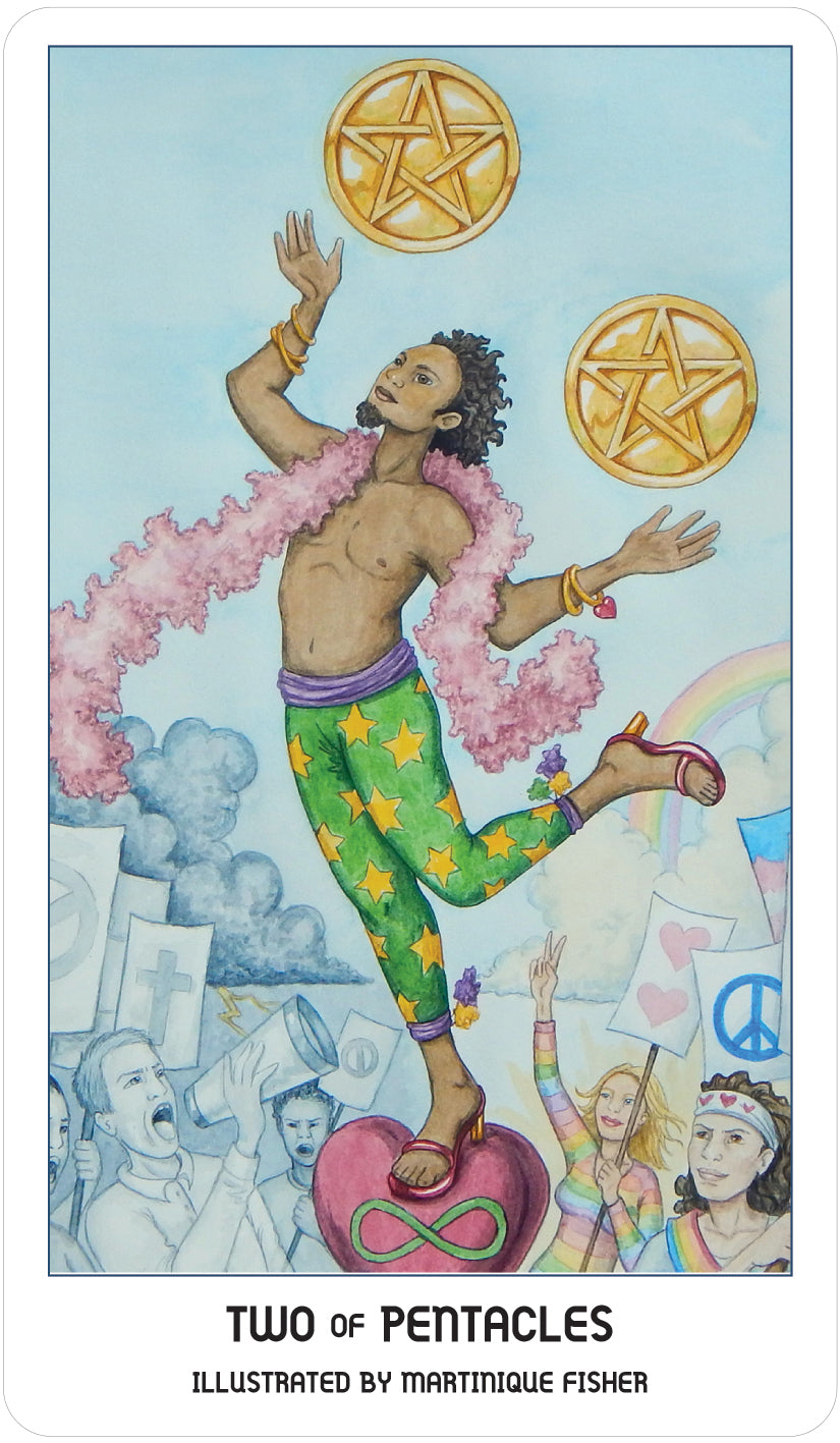 two of pentacles card