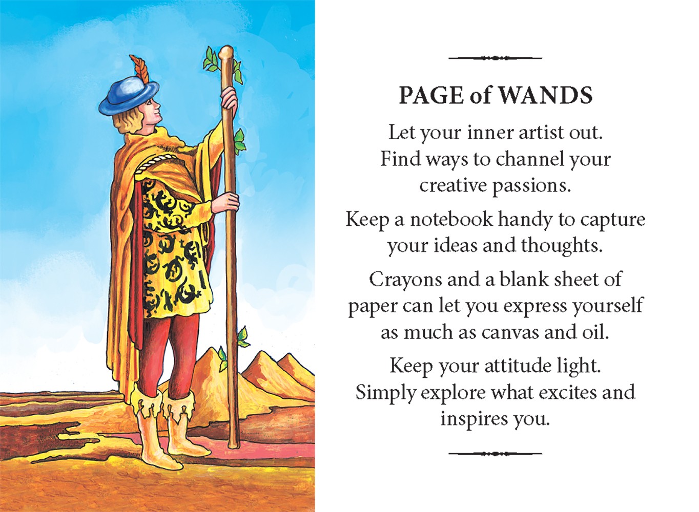 page of wands card