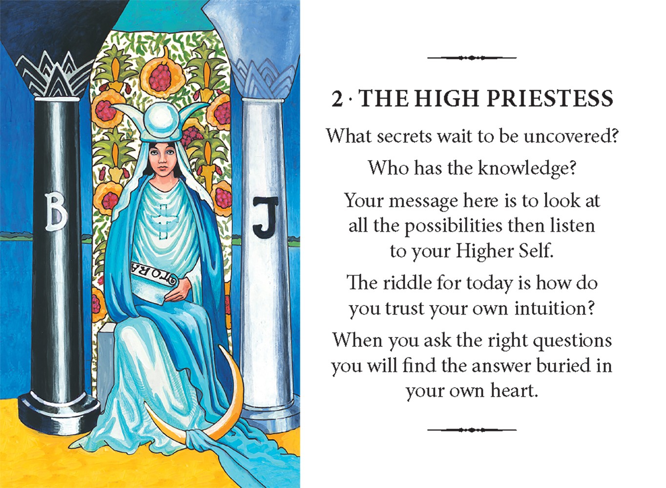 the high priestess card