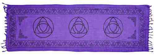 3 triquetra altar cloth purple 22x68