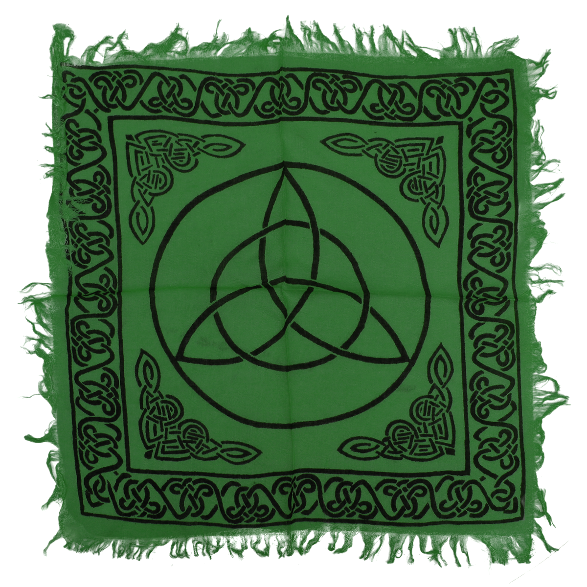 triquetra altar cloth green 18x18