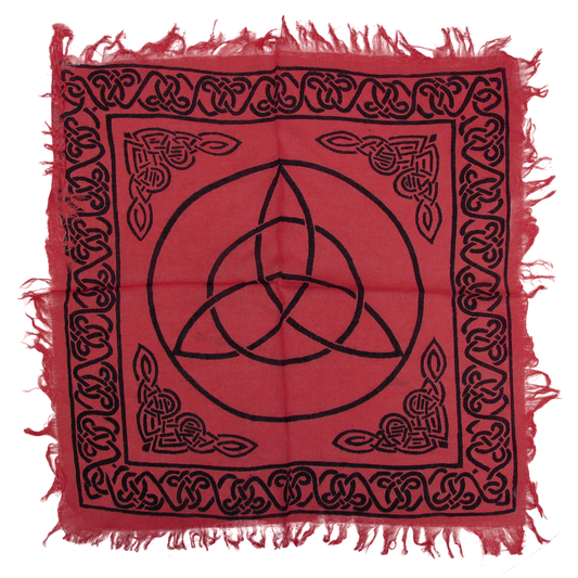 triquetra altar cloth red 18x18