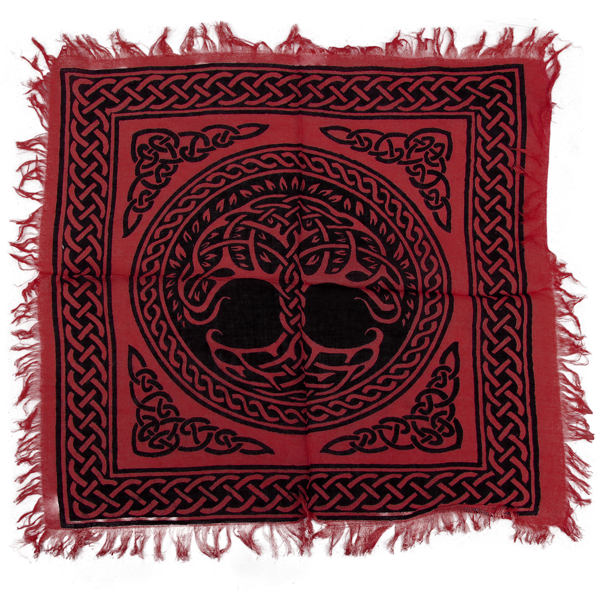 tree of life altar cloth red 18x18