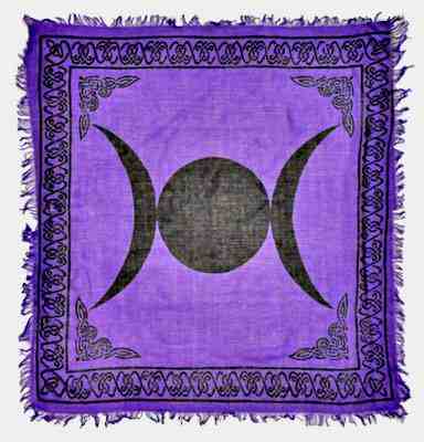 triple moon altar cloth 36" x 36"