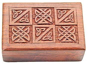 celtic triquetra 4x6" wood box
