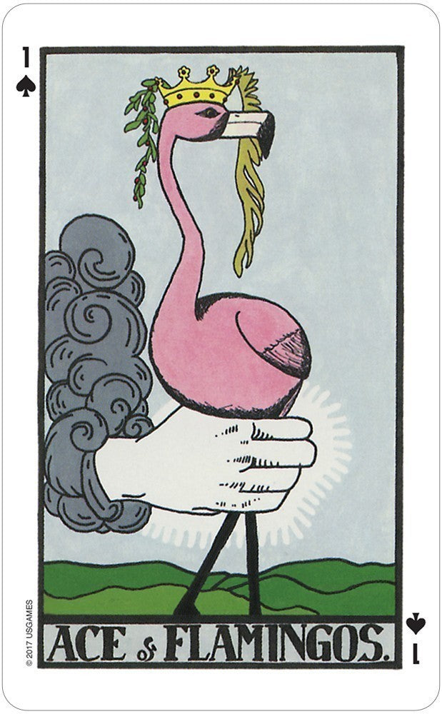 ace of flamingos card