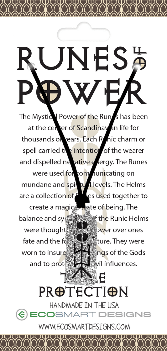 Runes of Power - Triple Protection (Protection, Power, Plenty) charm on necklace