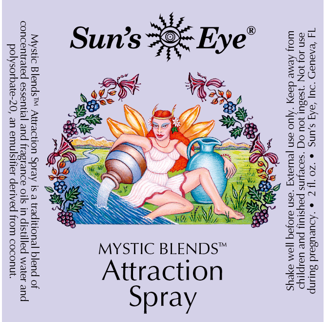 Sun's Eye Attraction Spray label