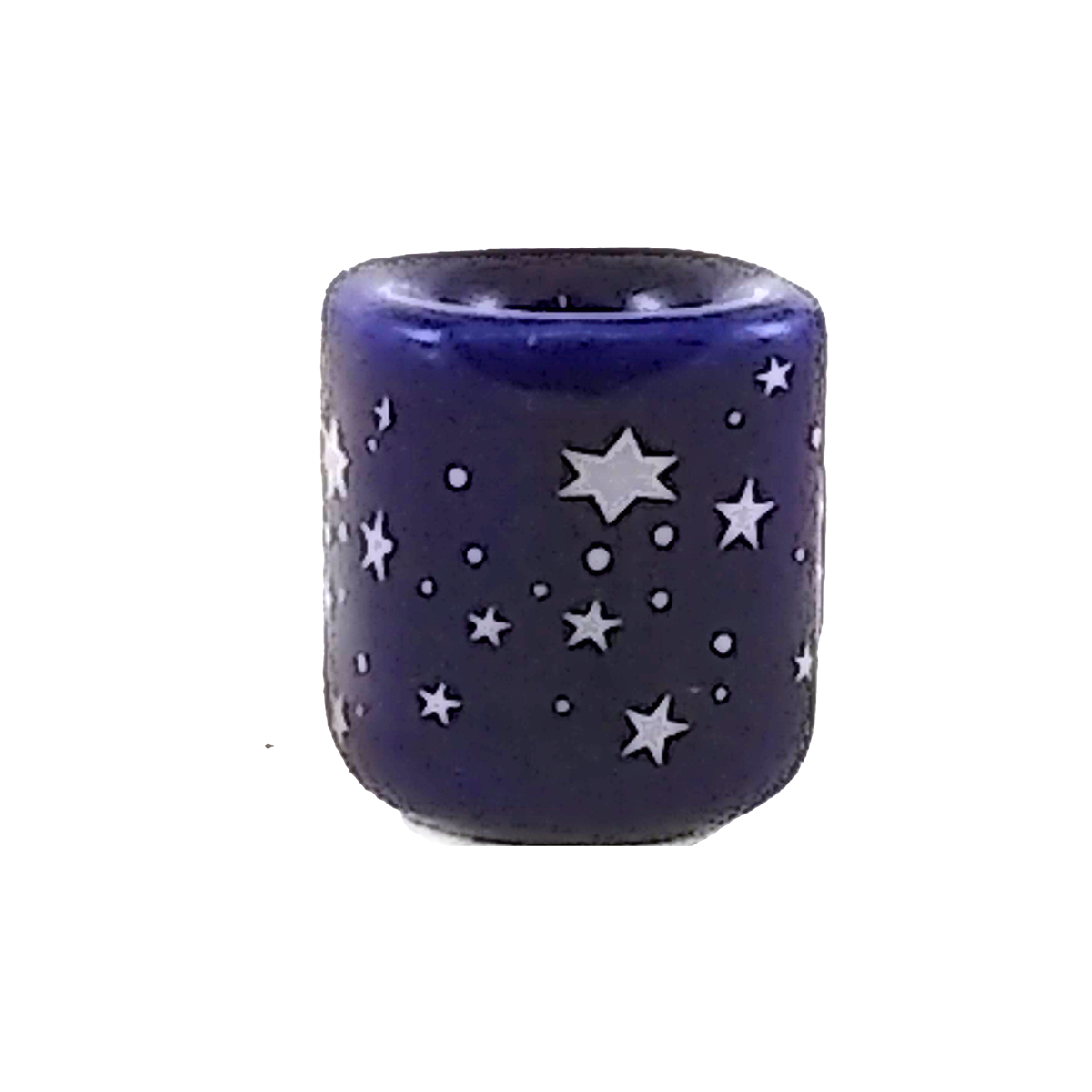 Blue chime candle holder with silver stars