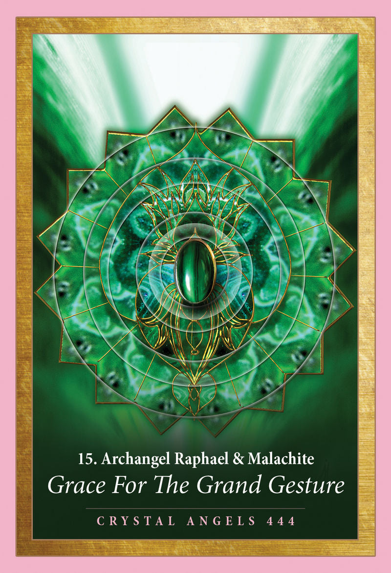 number 15 archangel raphael & malachite; grace for the grand gesture card