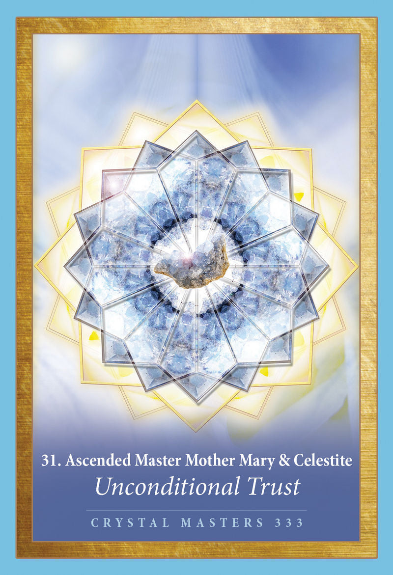 number 31 ascended master mother mary & celestite; unconditional trust card