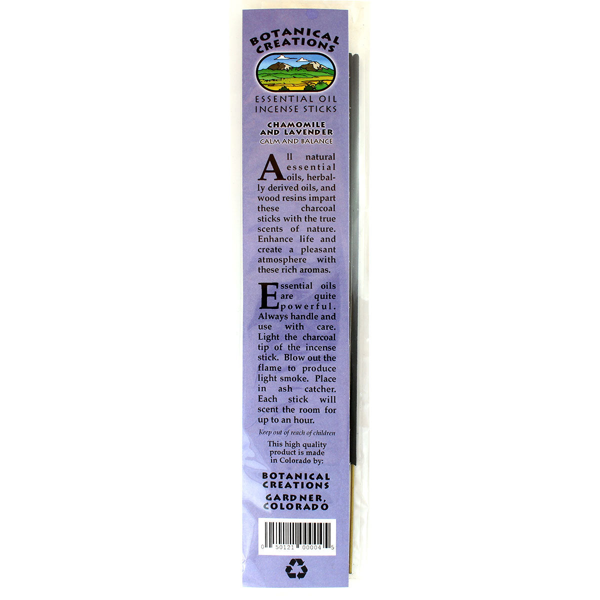 Front of Chamomile and Lavender package