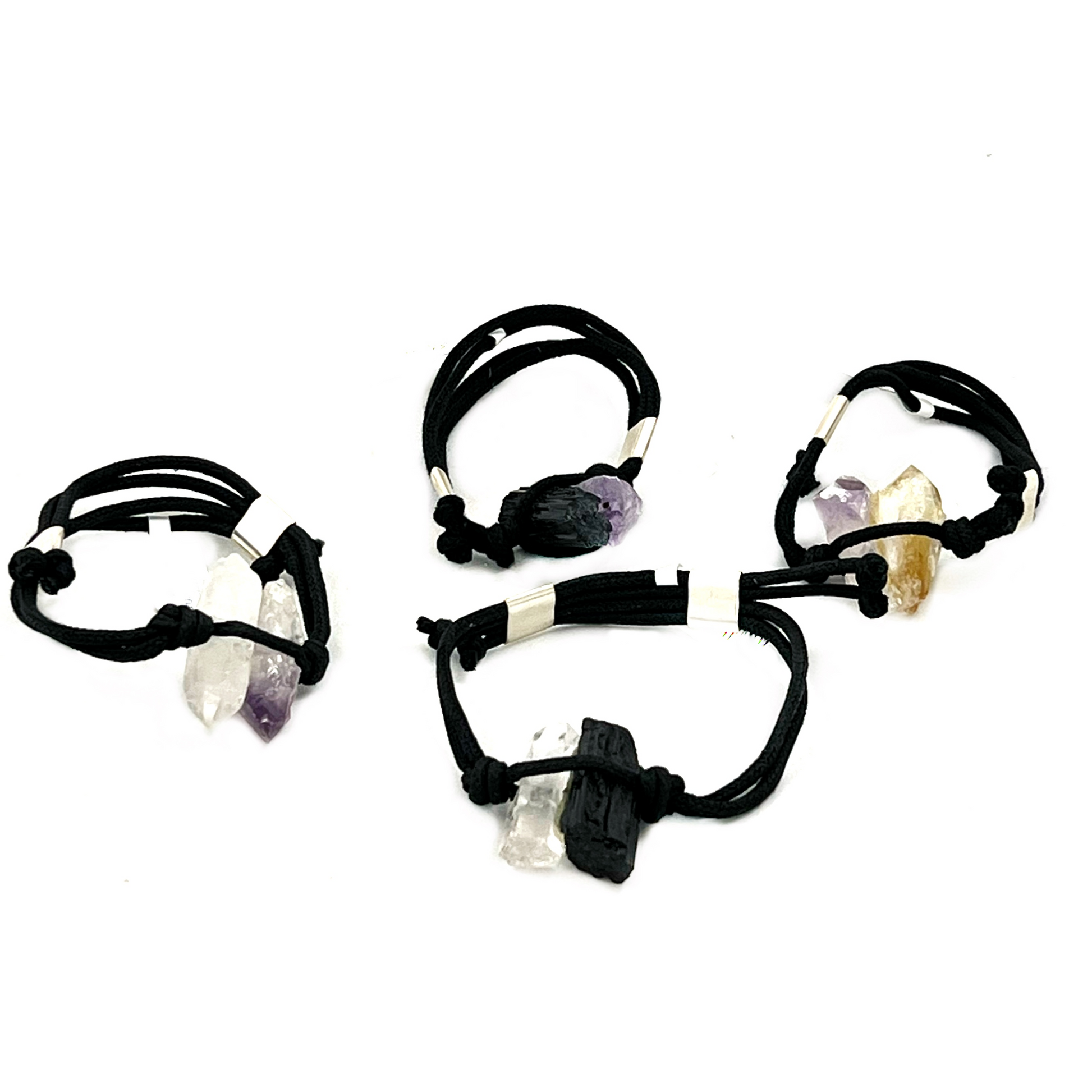 2-stone bracelets on adjustable cord
