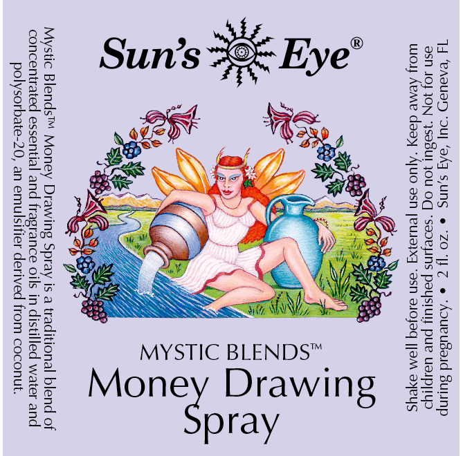 Sun's Eye Money Drawing Spray labels