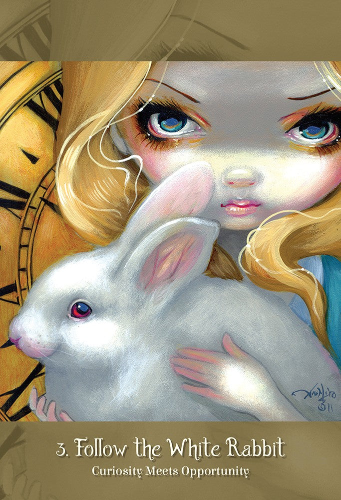 3; follow the white rabbit card
