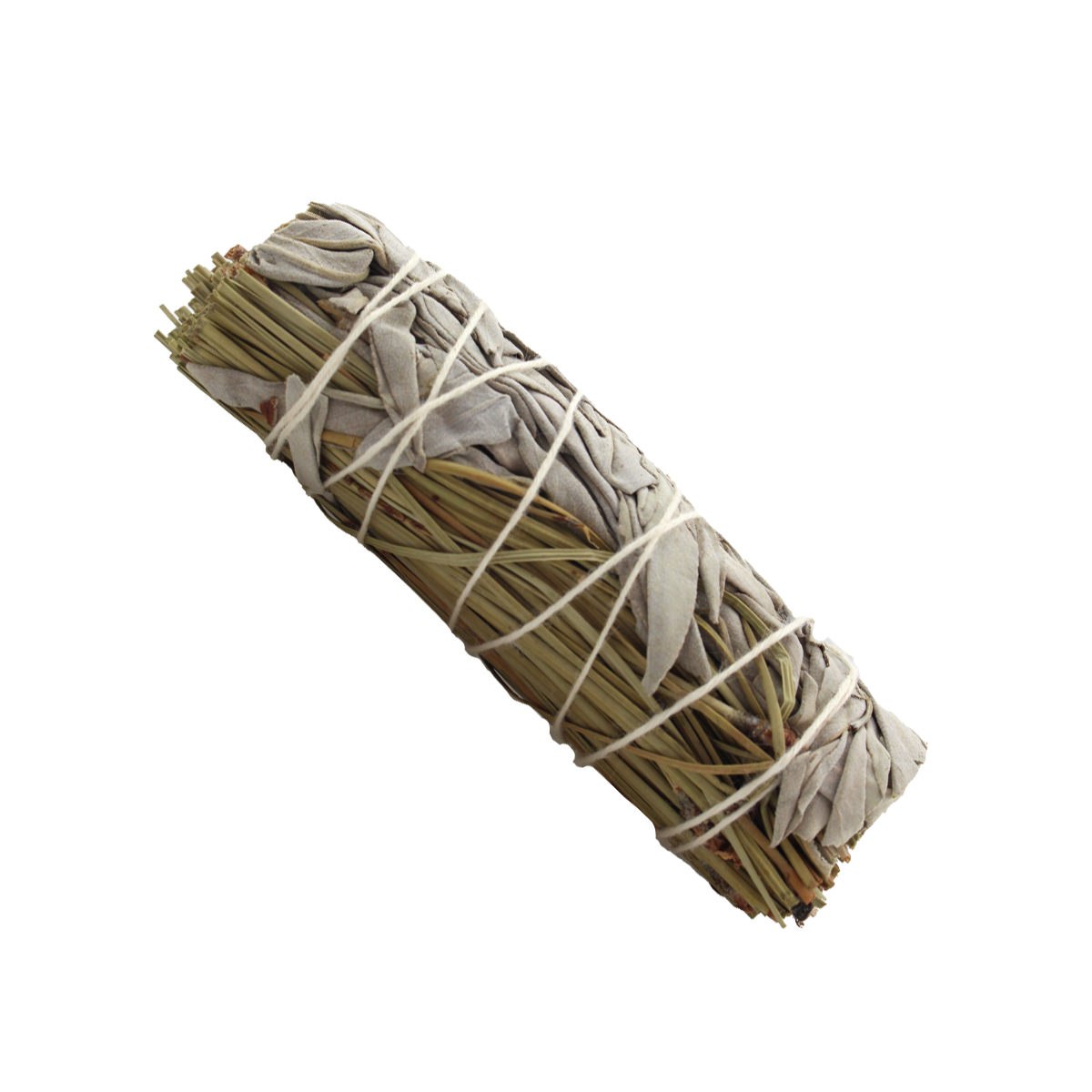 4" wrapped bundle of pine and white sage
