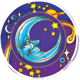 bella luna window sticker