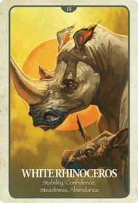 white rhinoceros card