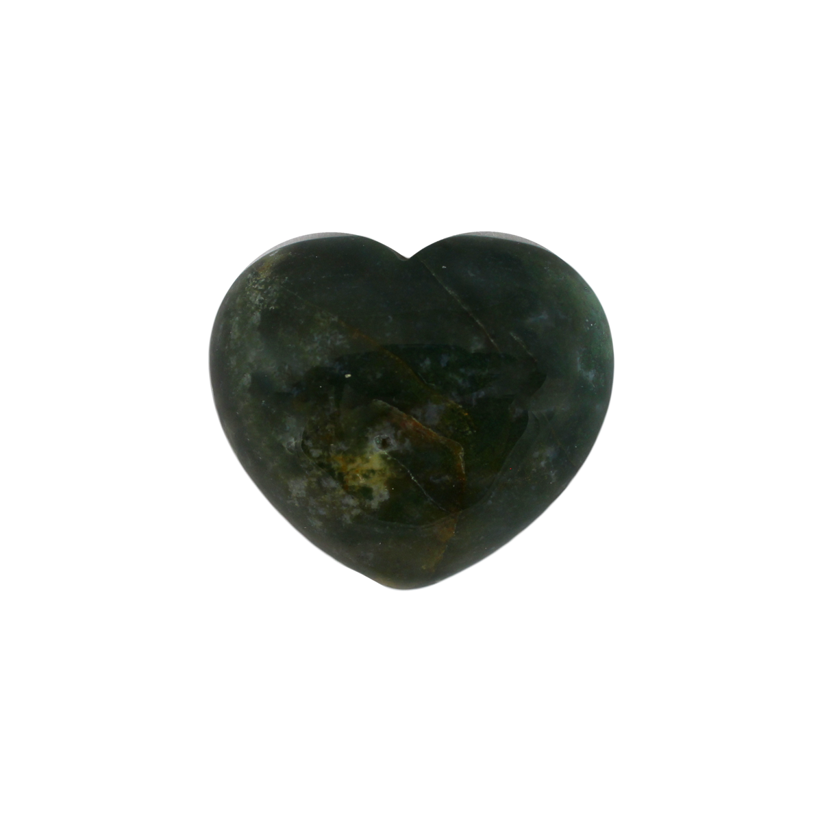 Small heart-shaped Moss Agate