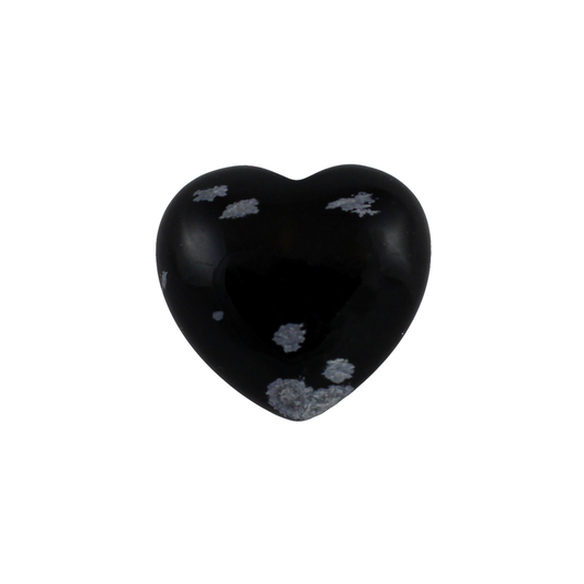 Small heart-shaped Snowflake Obsidian