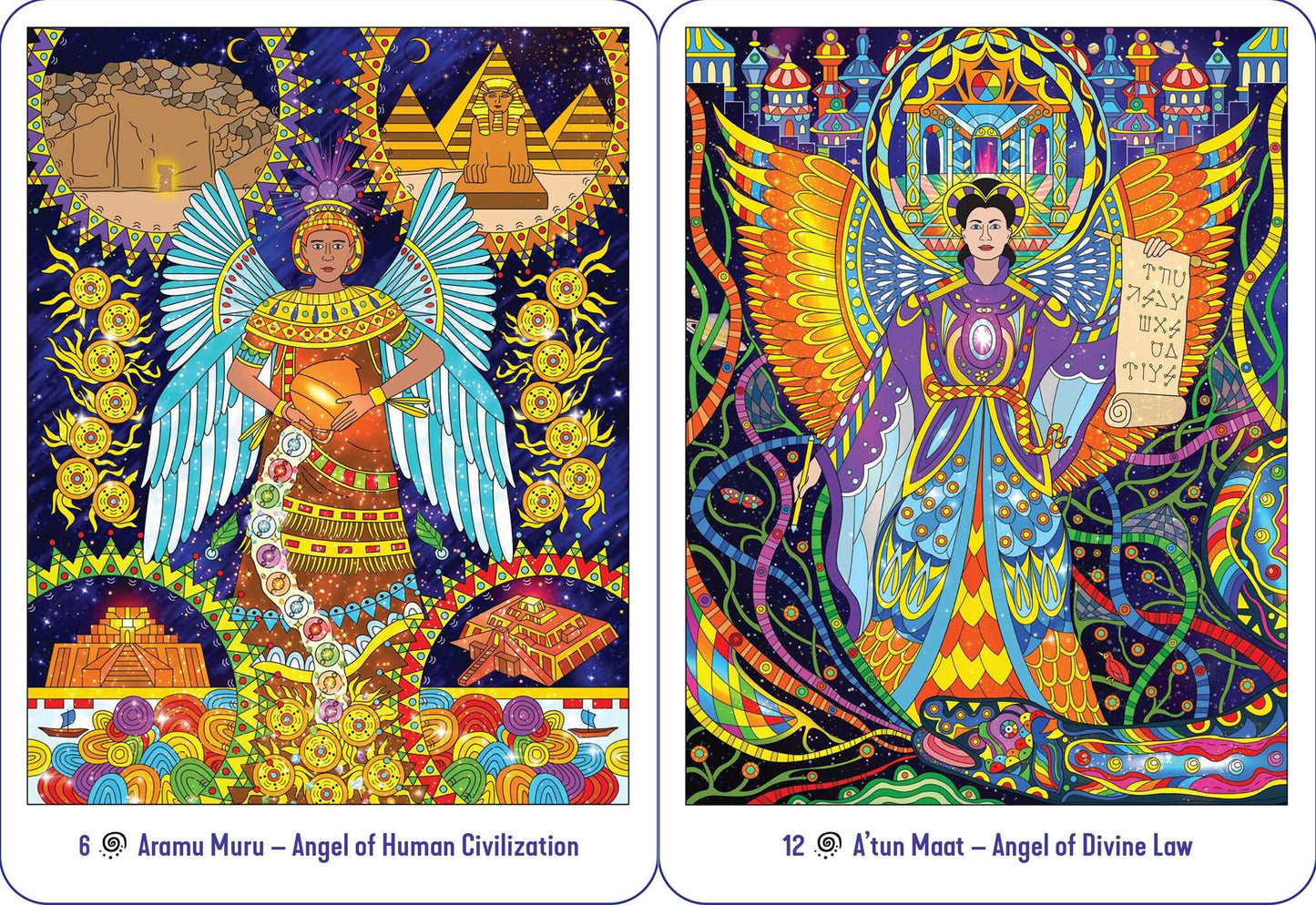 Aramu Muru, Angel of Human Civilization & A'tun Maat, Angel of Divine Law cards